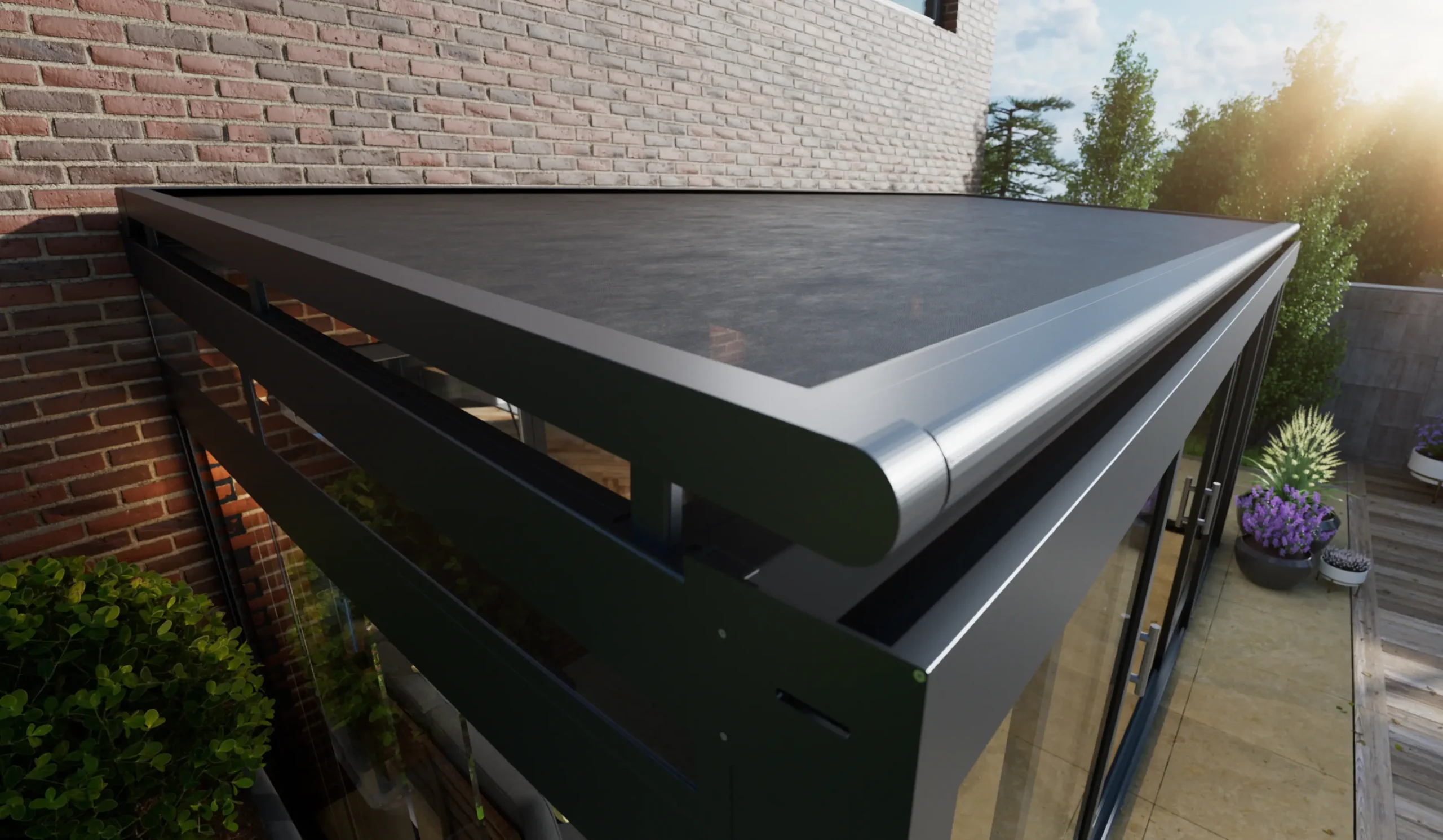 EG Veranda Terrassenüberdachung sonnenschutz
