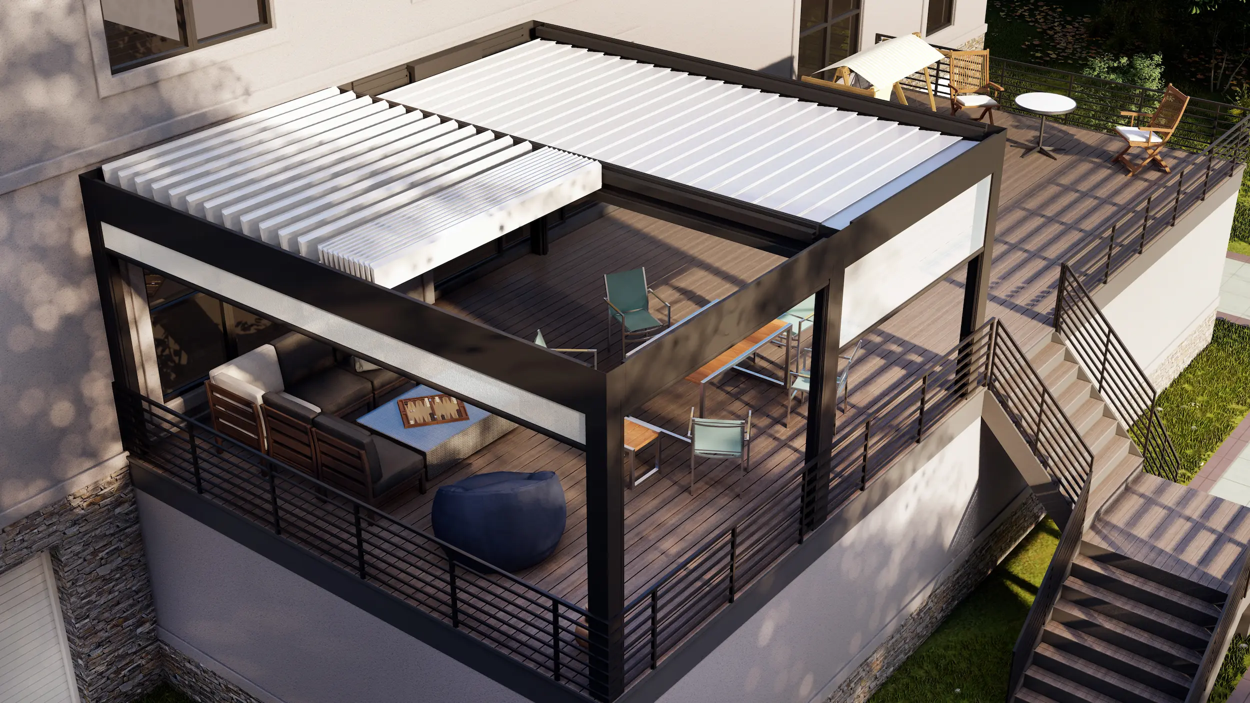 Terrassenüberdachung Sonnenschutz